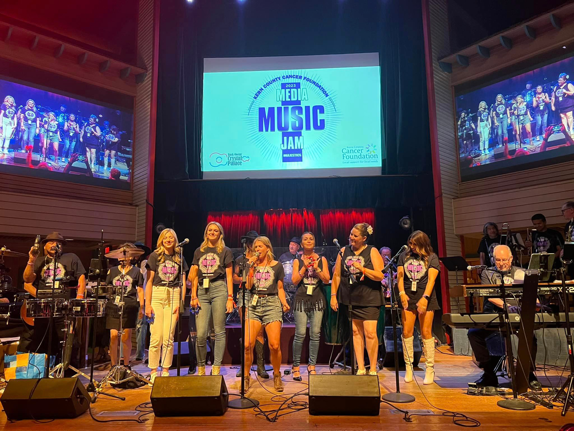 Performers on stage at Media Music Jam 2023