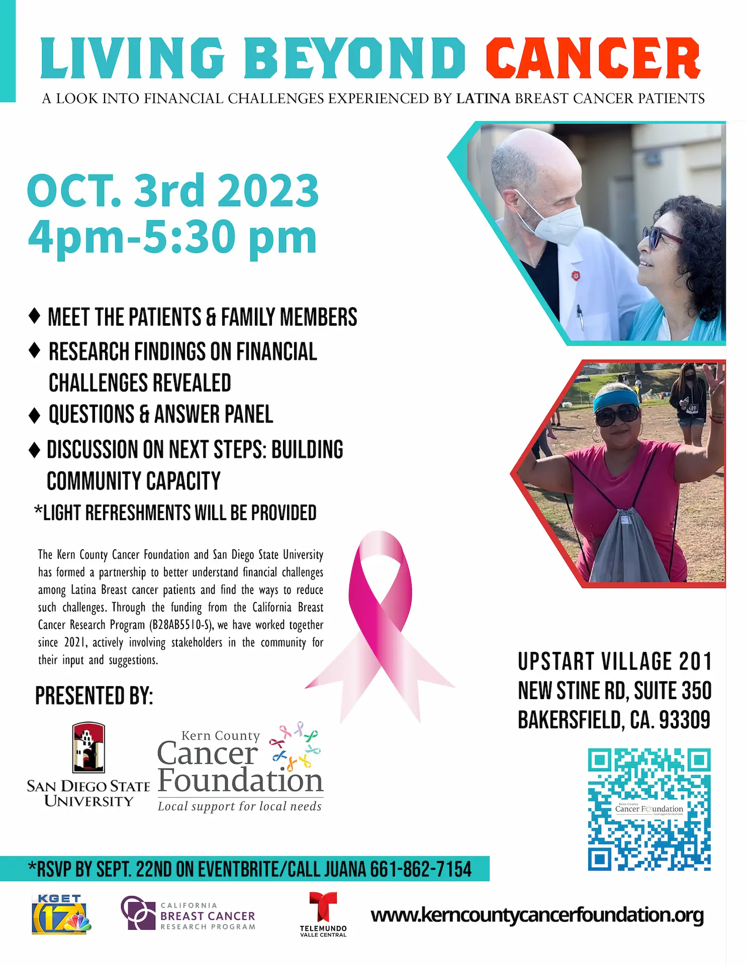 Living Beyond Cancer Community Forum flyer
